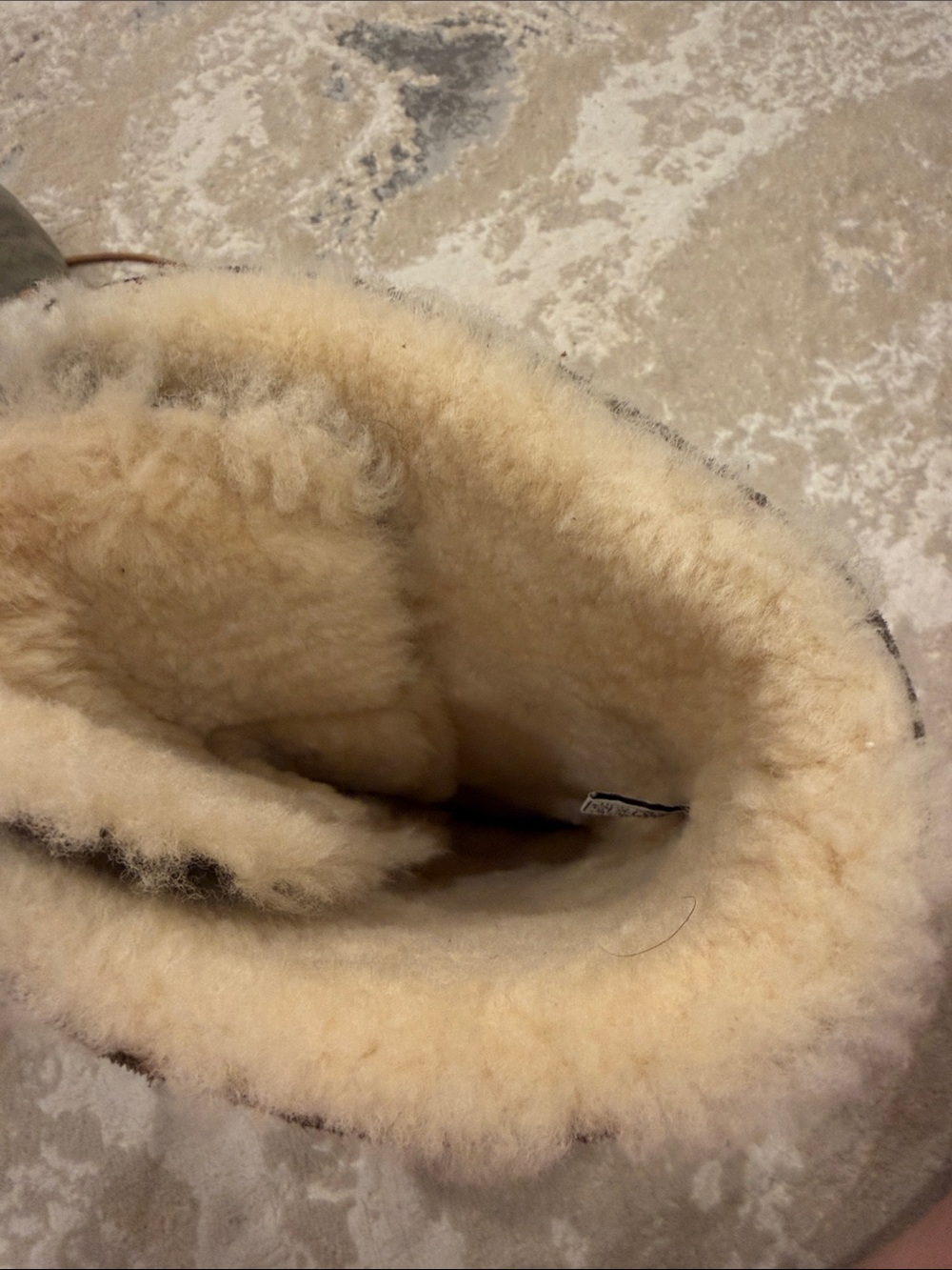 UGG Whitley Sage Green Suede Sheepskin Shearling Fur Boots Size 10 - Picture 11 of 12